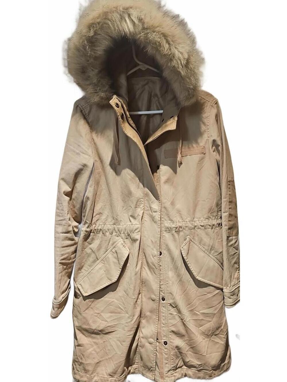GAP Primaloft Winter Jacket With Faux Fur Hood- Heavy And Warm - Size S